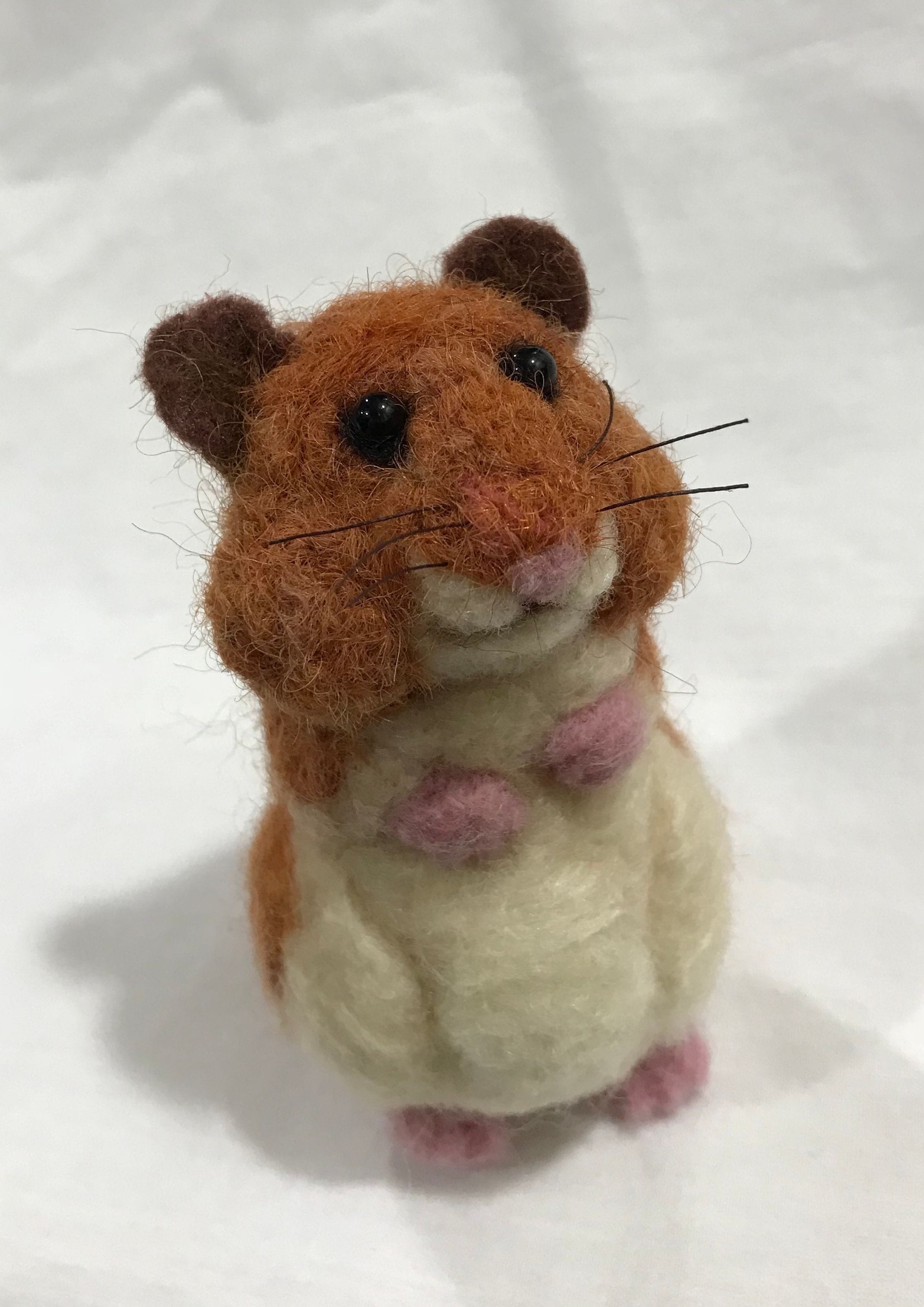 needle felted hamster.